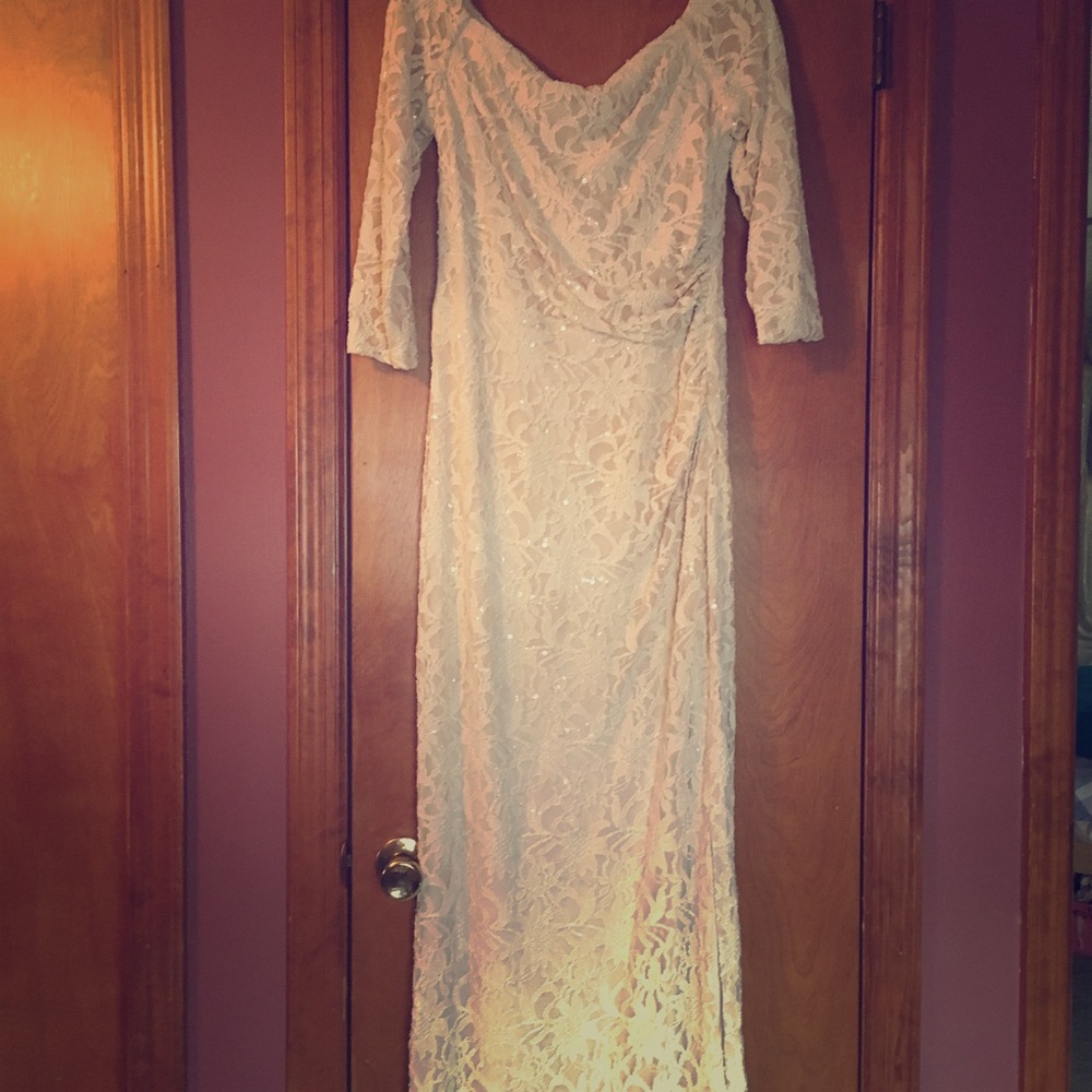 Lace evening dress